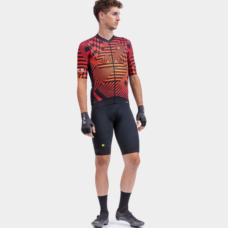 ALÉ férfi PR-S CHECKER nyári kerékpáros mez