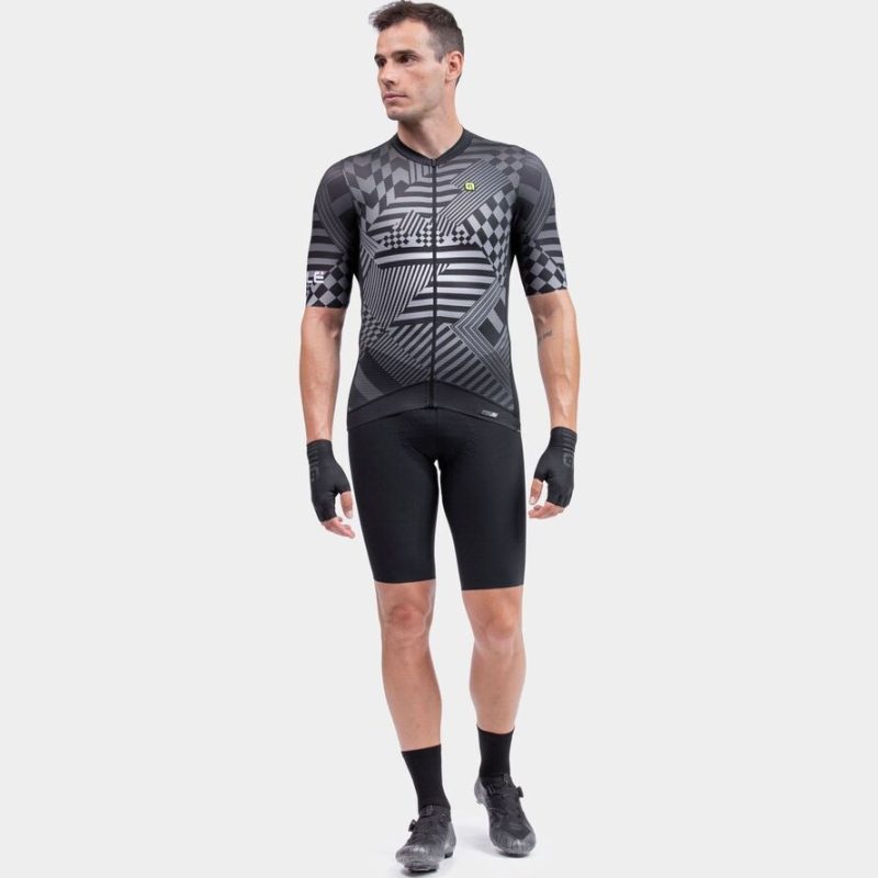 ALÉ férfi PR-S CHECKER nyári kerékpáros mez