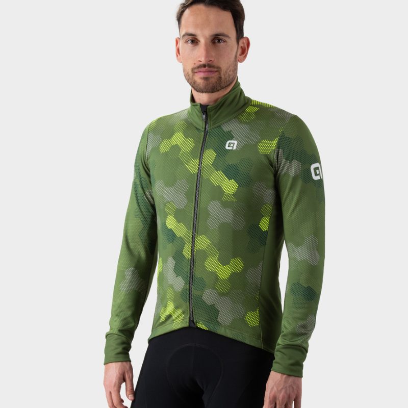 Téli kerékpáros kabát ALÉ férfi PLANET SOLID