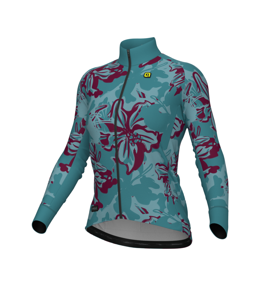 ALÉ női PR-E FLOWER szigetelt kerékpáros mez